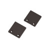 Embouts GLENOS pour profil d'étagère. 2 pieces. blanc