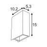 applique QUAD 2 XL carrée anthracite LED 2x32W 3000K up-down IP44
