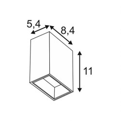applique carrée anthracite LED QUAD 1 XL - 1x32W 3000K IP44