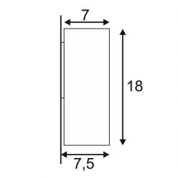Applique THEO WALL OUT carrée gris argent GU10 max 35W