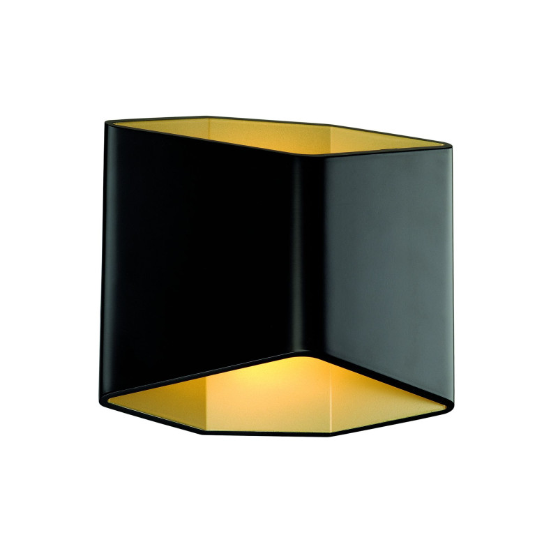 applique CARISO 2 noir/laiton LED 2x75W 3000K