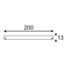 applique NAPIA TWIN alu brossé anodisé LED 166W 3000K