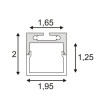 GLENOS profil professionnel 2020-100 noir 1m avec diffuseur blanc