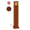 RUSTY LED 70 CARRE borne fonte rouillée LED 3000K IP55