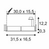 NEW TRIA 2 ES111 encastré carré blanc max 2x75W clips ressorts