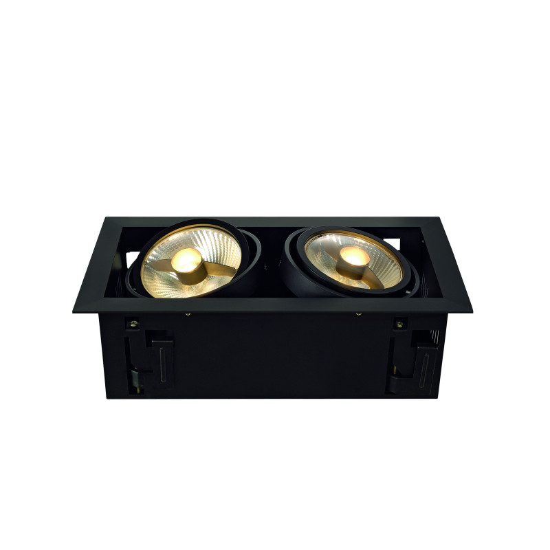 KADUX 2 ES111 encastré carré noir max 2x50W
