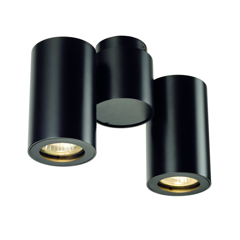 applique ENOLA_B DOUBLE noir GU10 max 2x50W