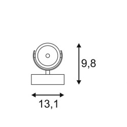 KALU FLOOR 1 LED à poser blanc/noir LED 10W 3000K
