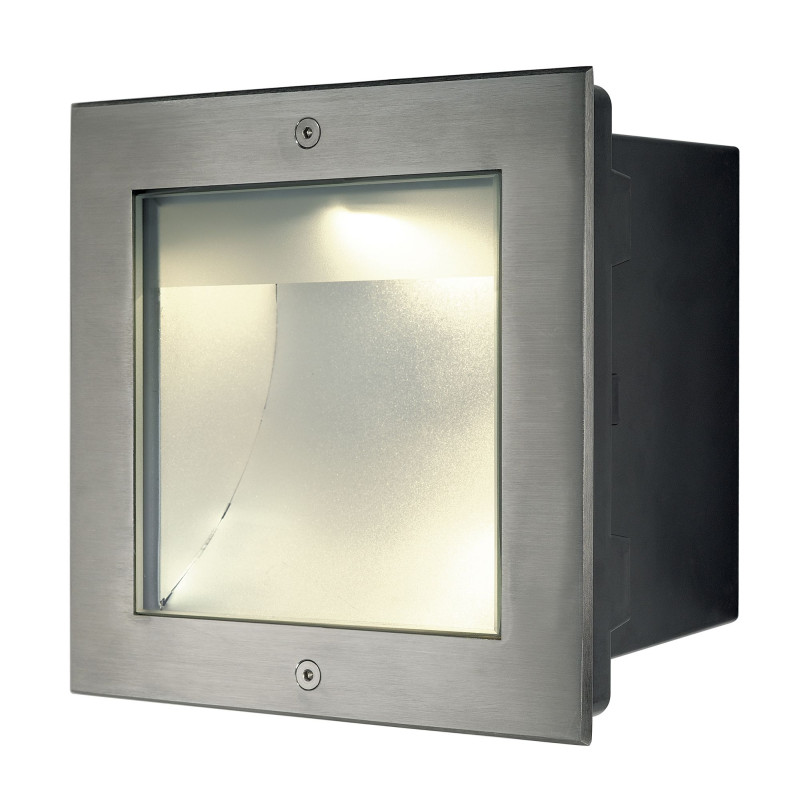 DASAR LED CARRE encastré, asymétrique, inox 316, 28W,3000K
