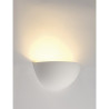 Gl 101 e14, applique demi-ronde, blanche, en plâtre, max. 40w