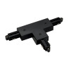 Connecteur en T pour rail 1 allumage 230V, noir, terre droite