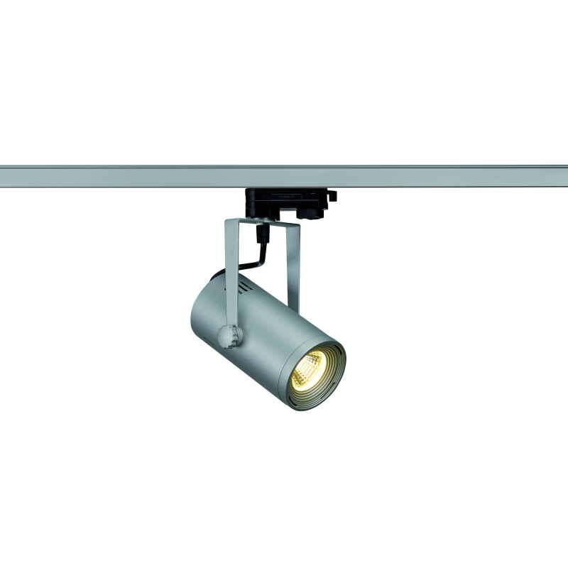 EUROSPOT LED SMALL gris argent COB LED 9W 3000K 36° avec adaptateur et 3 allumage inclus