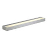 applique salle de bain carrée en alu brossé et verre satiné SEDO 14 LED