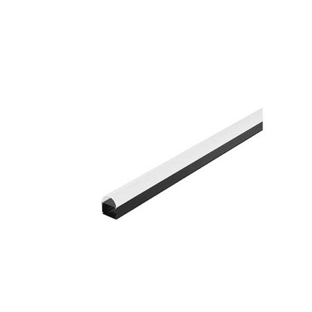 GLENOS profil industriel arrondi, noir mat, 2m