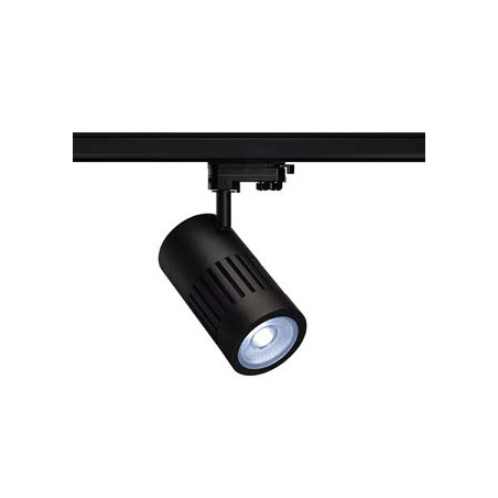 STRUCTEC LED 24W, Noir, 4000K, 36°, adaptateur rail 3 allumage inclus