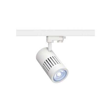 spot STRUCTEC LED 30W, Blanc, 4000K, 60°, adaptateur rail 3 allumage inclus