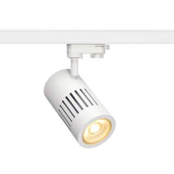 spot STRUCTEC LED 30W, Blanc, 3000K, 60°, adaptateur rail 3 allumage inclus