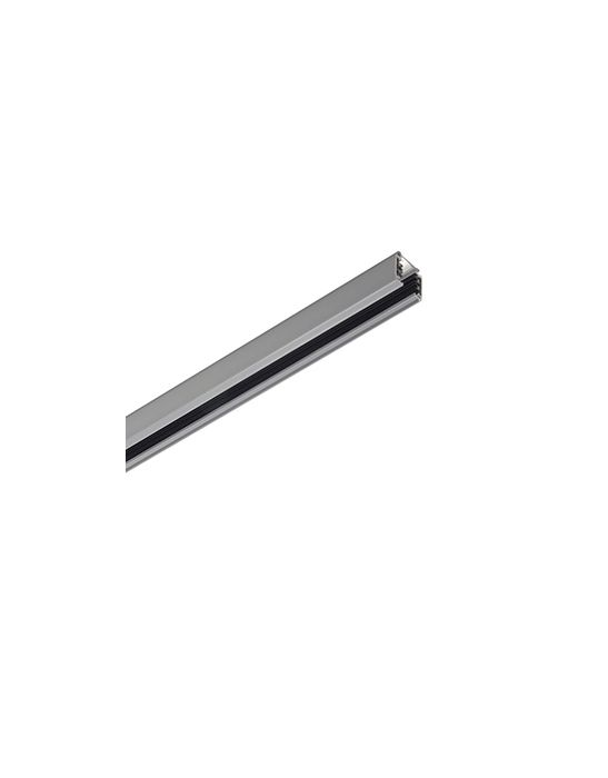 S-TRACK, rail 3 allumages en saillie, gris argent, 3m
