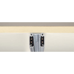 S-TRACK, rail 3 allumages en saillie, gris argent, 2m