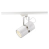 Rail 3 allumages, euro spot g12, 60°, blanc avec adaptateur