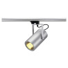 Rail 3 allumages, euro spot e27, gris, avec adaptateur