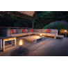borne LISENNE 70 gris/verre fume, E27 23W max., IP54