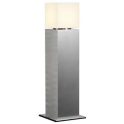 borne SQUARE POLE 60, borne exterieure, alu brosse, E27 max. 20W, IP44