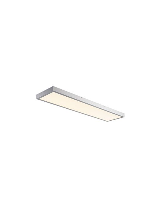 PANEL plafonnier en saillie, gris argent, LED 45W, 3000K, 1200x300mm