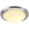 Melan applique/plafonnier, e27, verre satine, alu brosse
