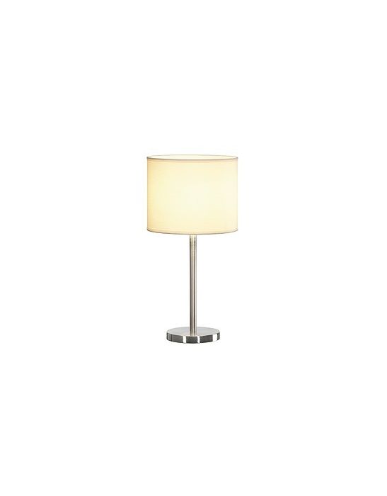 Soprana, lampe à poser, tl-2, diffuseur rond, tissu blanc, e27