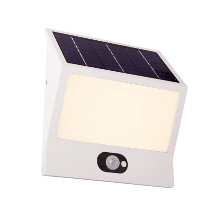 SOLARINO, applique extérieure solaire, blanc, LED, 3,5W, 3000K, IP54, détecteur de mouvement, chiffres et lettres inclus