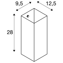 QUADRASS, applique intérieure blanche, E27, max 40W