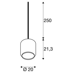 PANTILO 20, suspension intérieure, cuivre, E27, 15W max