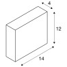 QUAD FRAME 14, applique intérieure, blanc, LED, 4W, 2700K/3000K, variable Triac