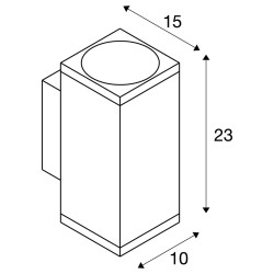 ENOLA, applique extérieure, carré, M, anthracite, LED, 19W, 3000K/4000K, IP65, up/down