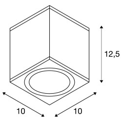 ENOLA, plafonnier extérieur, carré, M, anthracite, LED, 10W, 3000K/4000K, IP65