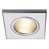 Spot carré encastrable extérieur chrome FGL OUT MR16