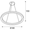 ONE 80, suspension intérieure, blanc mat, LED 35W, 3000/4000K, variable Dali
