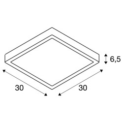 applique et plafonnier extérieur AINOS, carré, anthracite, LED 17W, 3000K/4000K, IP65