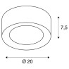 plafonnier intérieur blanc mat FERA 25, LED 19,5W, 3000/4000K, variable Dali