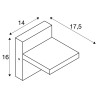 ABRIDOR SENSOR, applique extérieure anthracite, LED 14W, 3000/4000K, IP54, avec détecteur de mouvements