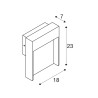 FLATT, applique extérieure, anthracite/imitation bois, LED, 14W, 3000/4000K, IP65
