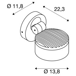 ESKINA SPOT SENSOR, applique et plafonnier extérieur à détecteur de mouvement, anthracite LED 14.5W, 3000/4000K, IP54, variable