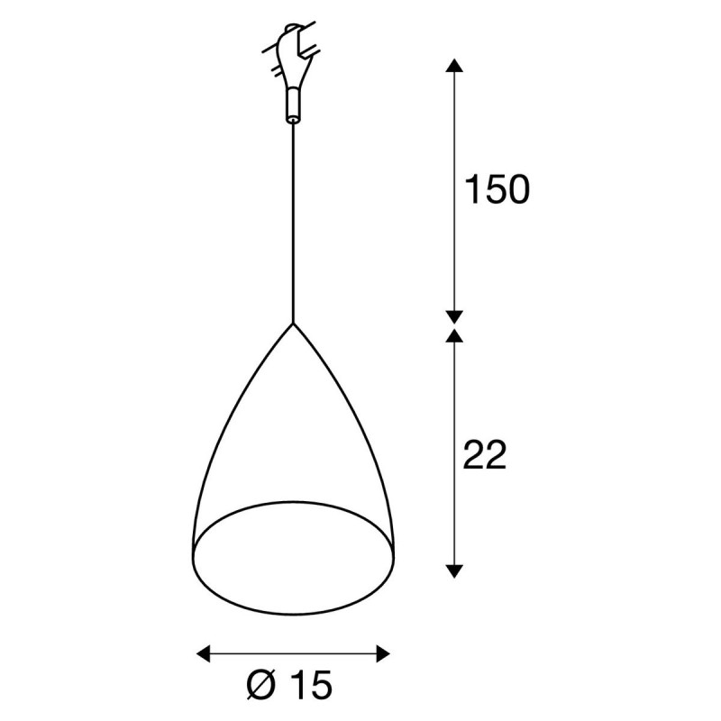 suspension pour EASYTEC II, blanche en céramique, E14 max 60W