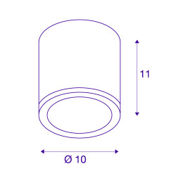 SITRA, plafonnier extérieur, blanc, GX53/TCR-TSE, 9W max, IP44