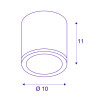 SITRA, plafonnier extérieur, blanc, GX53/TCR-TSE, 9W max, IP44