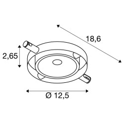 DURNO, spot pour câble tendu T.B.T. TENSEO, intérieur, noir, LED, 6W, 2700K