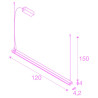 NOYA, suspension intérieure, noir, LED, 32W, 2700/3000K, interrupteur CCT, variable Triac