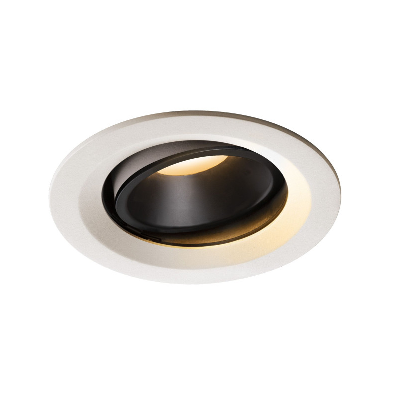NUMINOS, encastré de plafond intérieur, 40°, blanc/noir, LED, 2700K, orientable