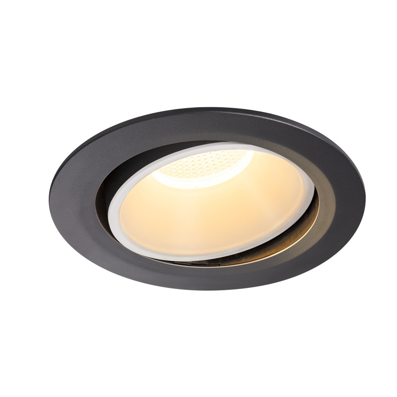 NUMINOS, encastré de plafond intérieur, 55°, noir/blanc, LED, 3000K, orientable